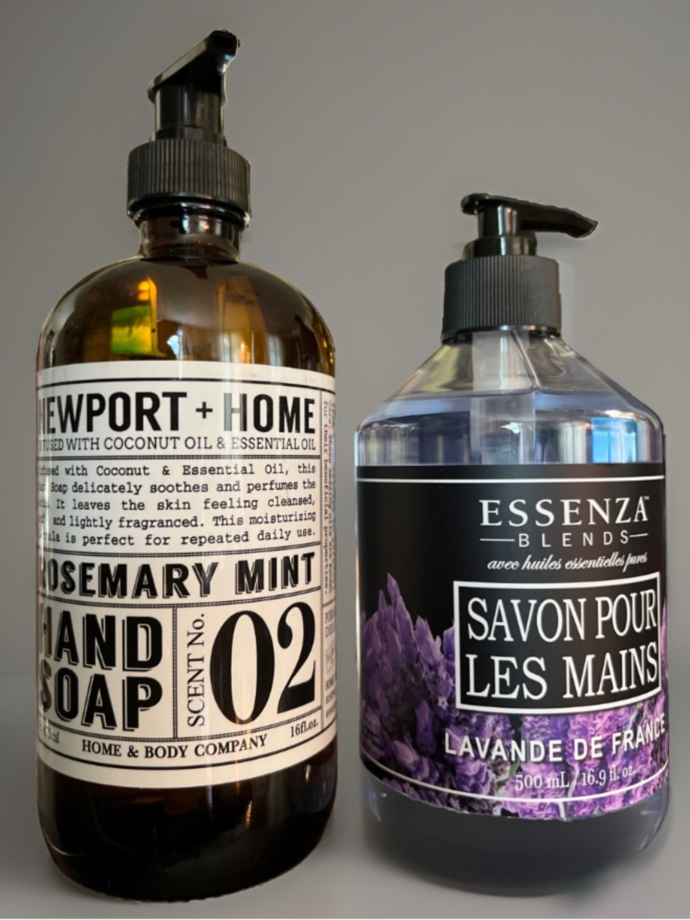BUNDLE ESSENZA FRENCH LAVENDER PREMIUM AND ROSEMARY MINT LIQUID HAND SOAP